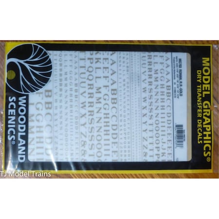 Woodland Scenics Dry Transfer Roman Letters, Gold WOO703